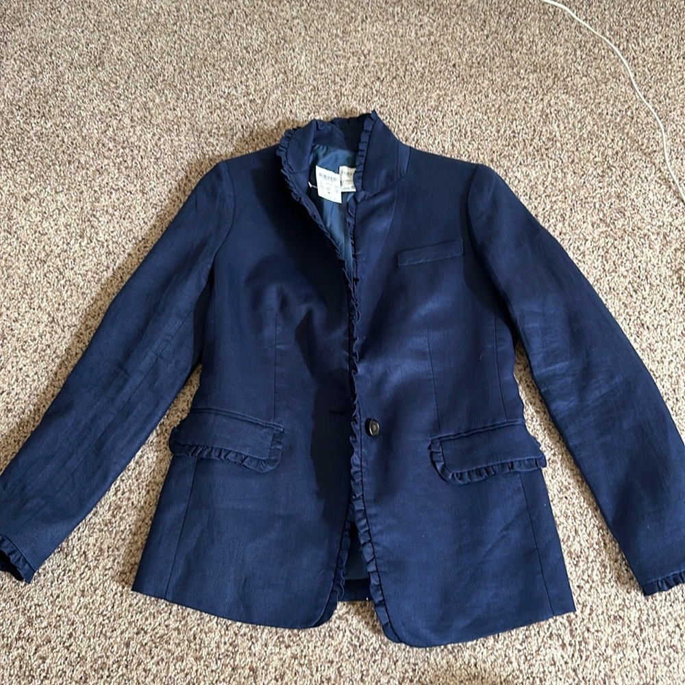 Brand new, never worn navy blue blazer by J. crew